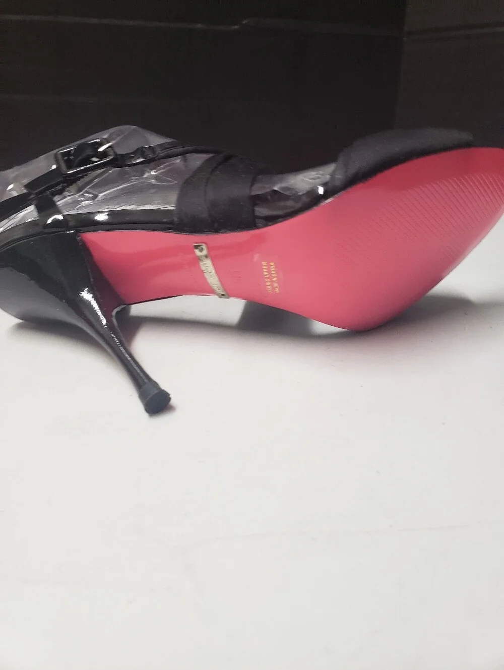 Betsey Johnson Black Satin Strappy Stiletto Sandals